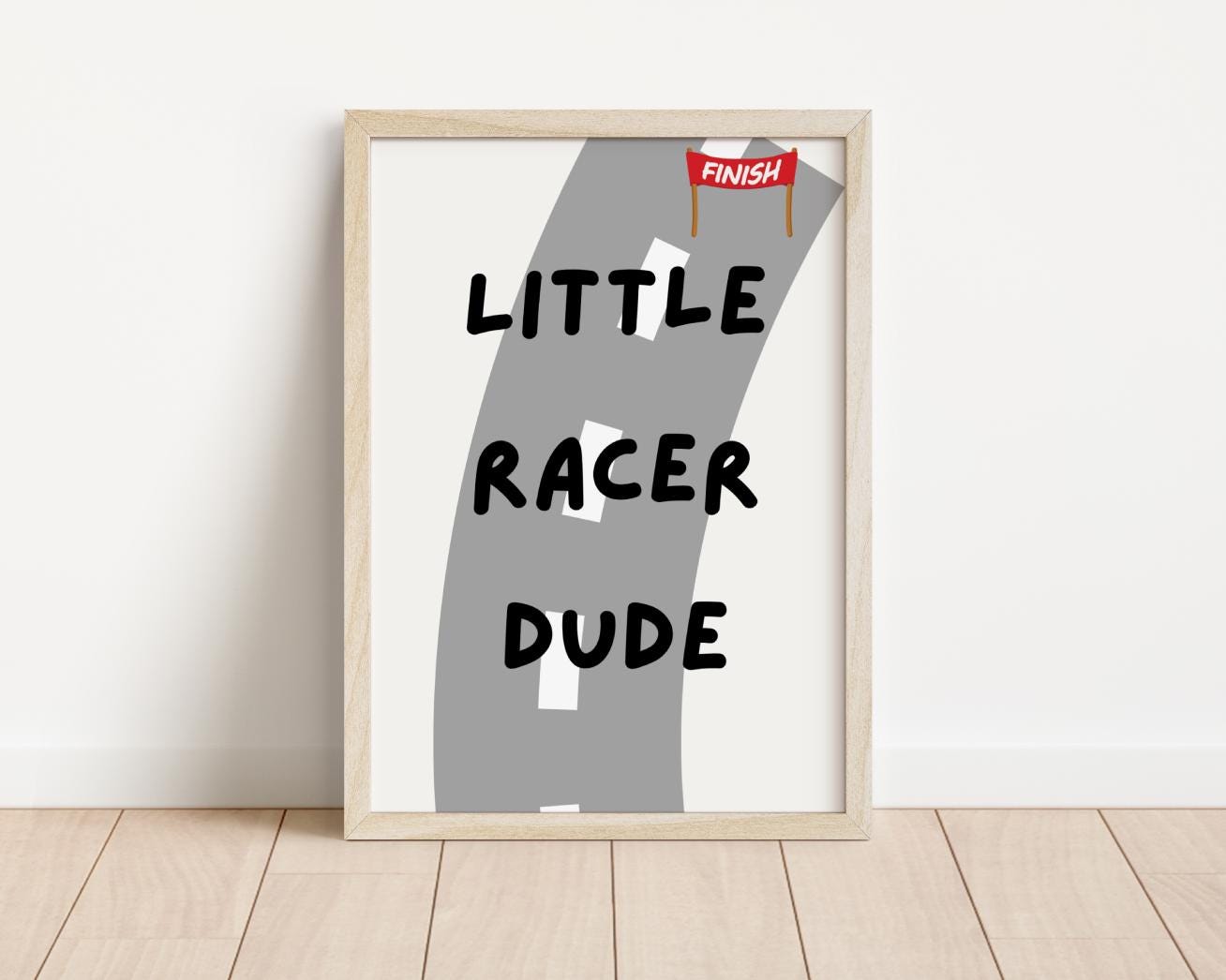 Set of gallery wall prints for a playroom nursery or bedroom, personalised car racer and cool kids quote posters ( prints only )